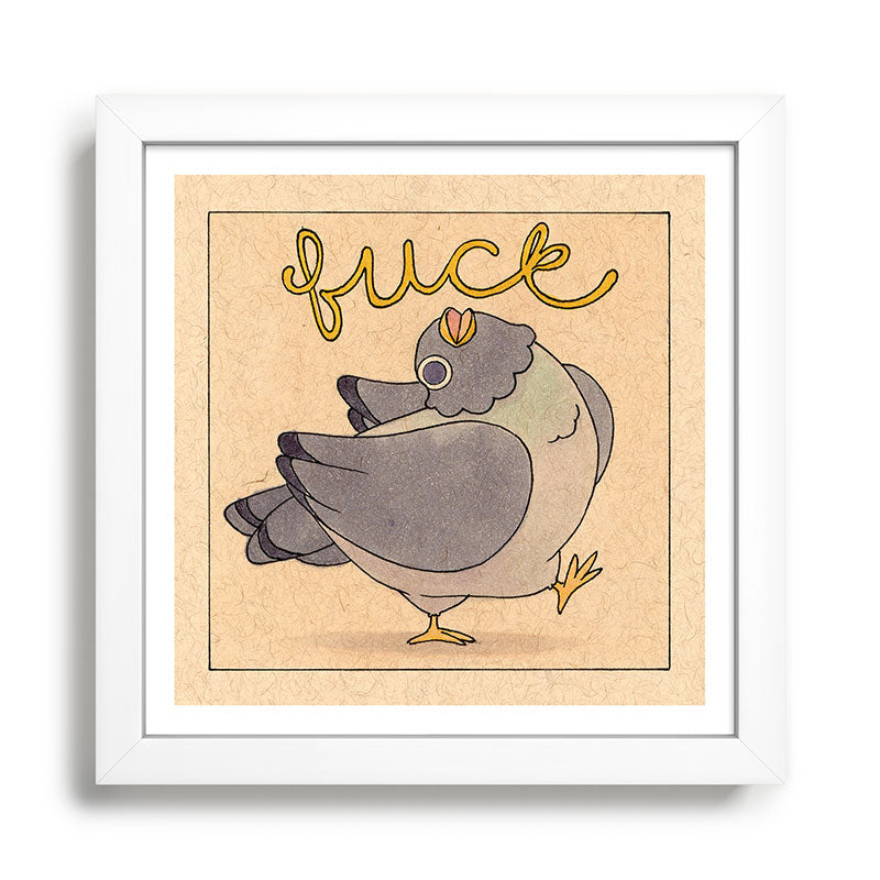 Fuck' Pigeon 02 Framed Art Print