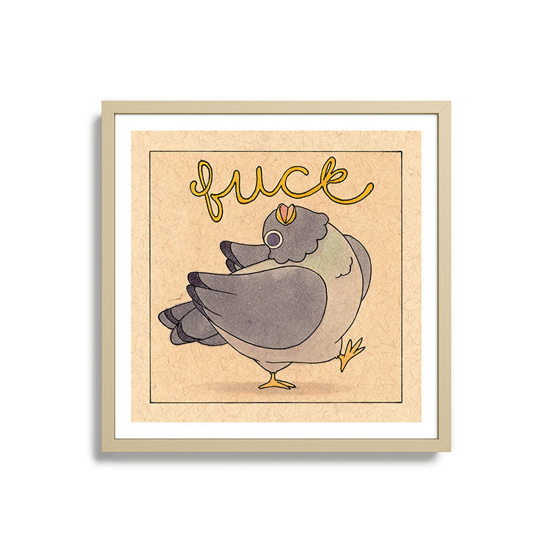 Fuck' Pigeon 02 Framed Art Print