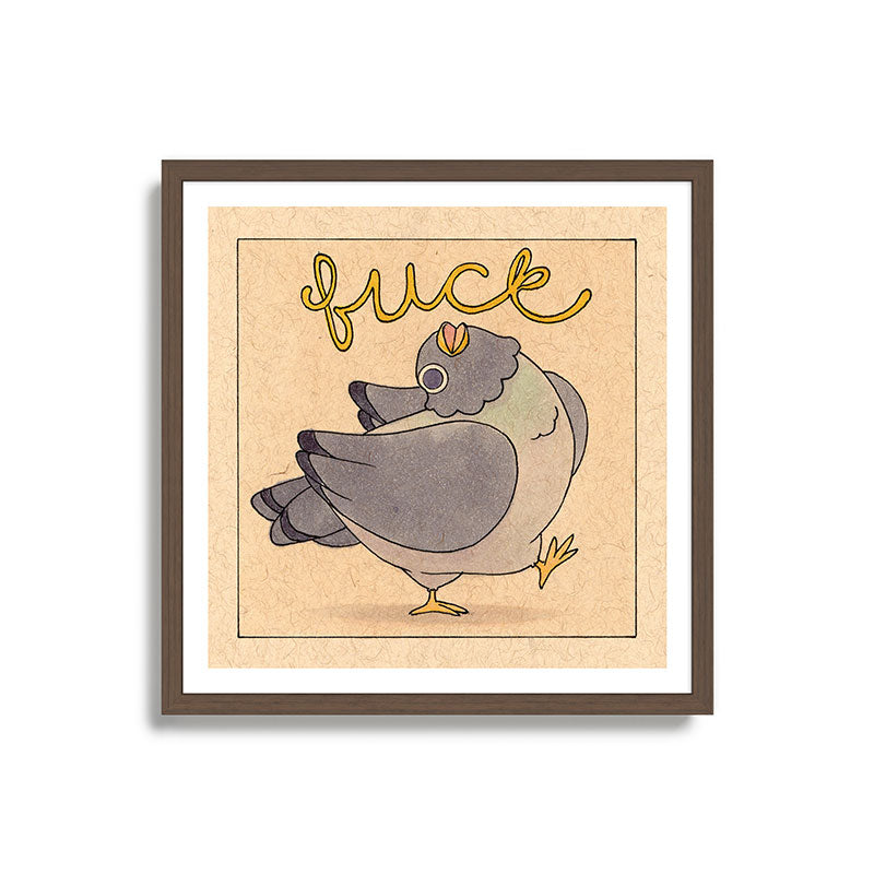 Fuck' Pigeon 02 Framed Art Print