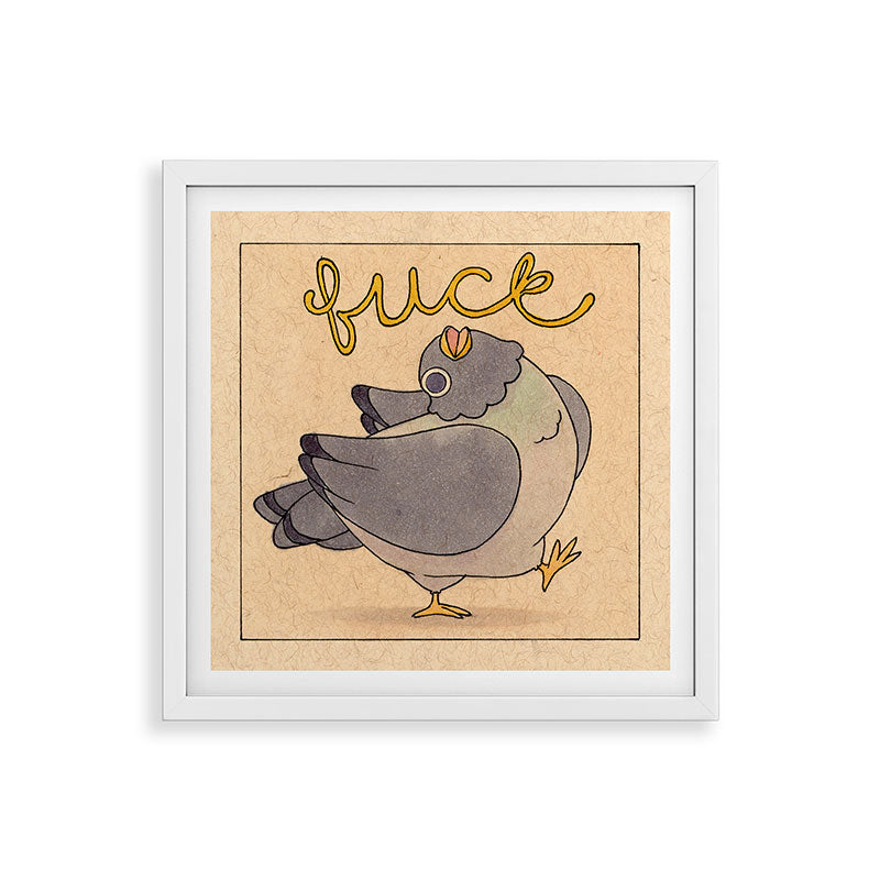 Fuck' Pigeon 02 Framed Art Print