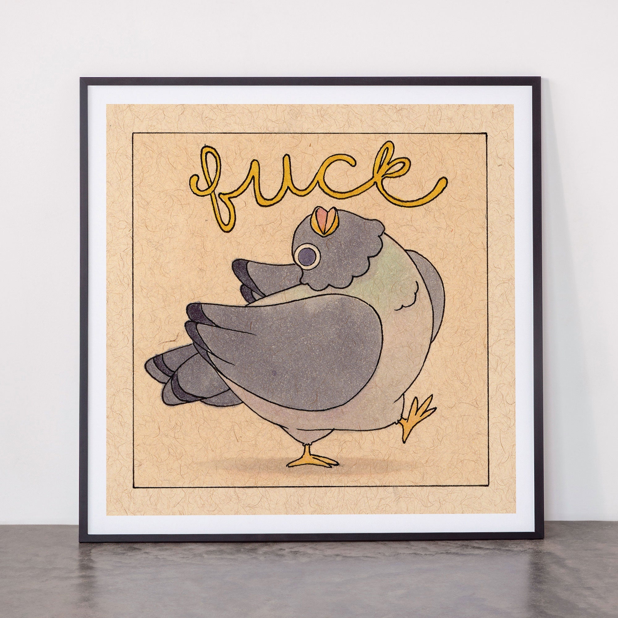 Fuck' Pigeon 02 Framed Art Print