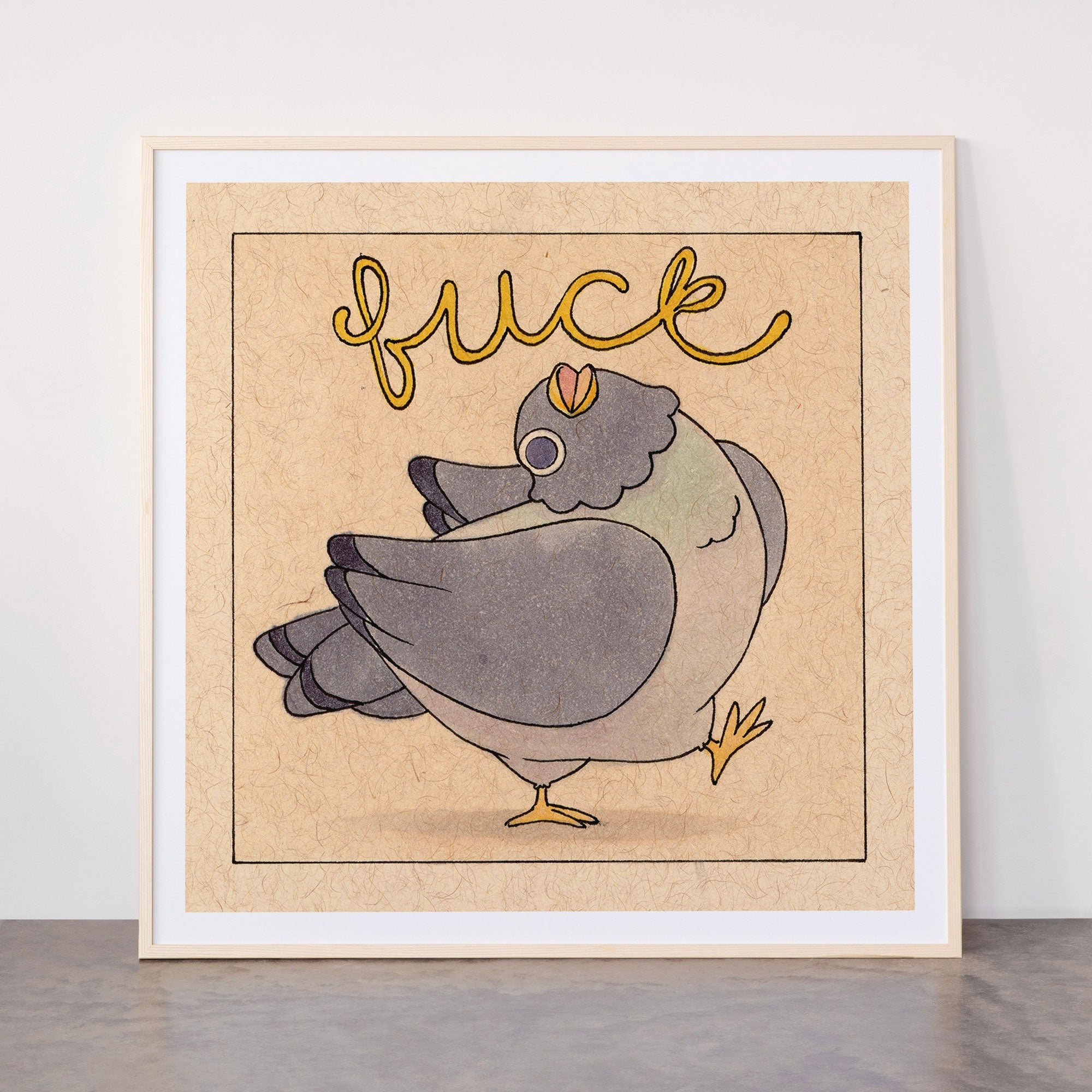 Fuck' Pigeon 02 Framed Art Print
