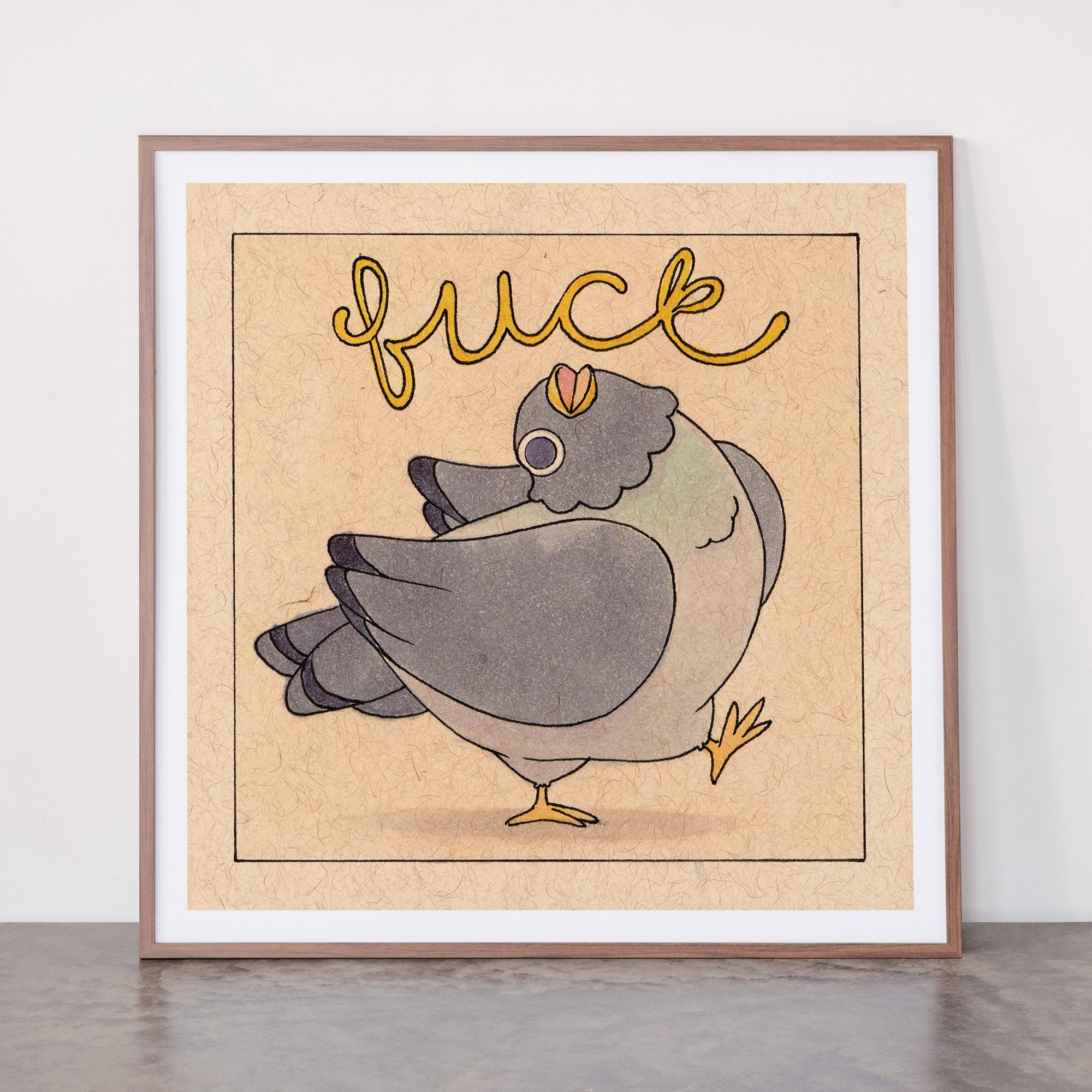 Fuck' Pigeon 02 Framed Art Print