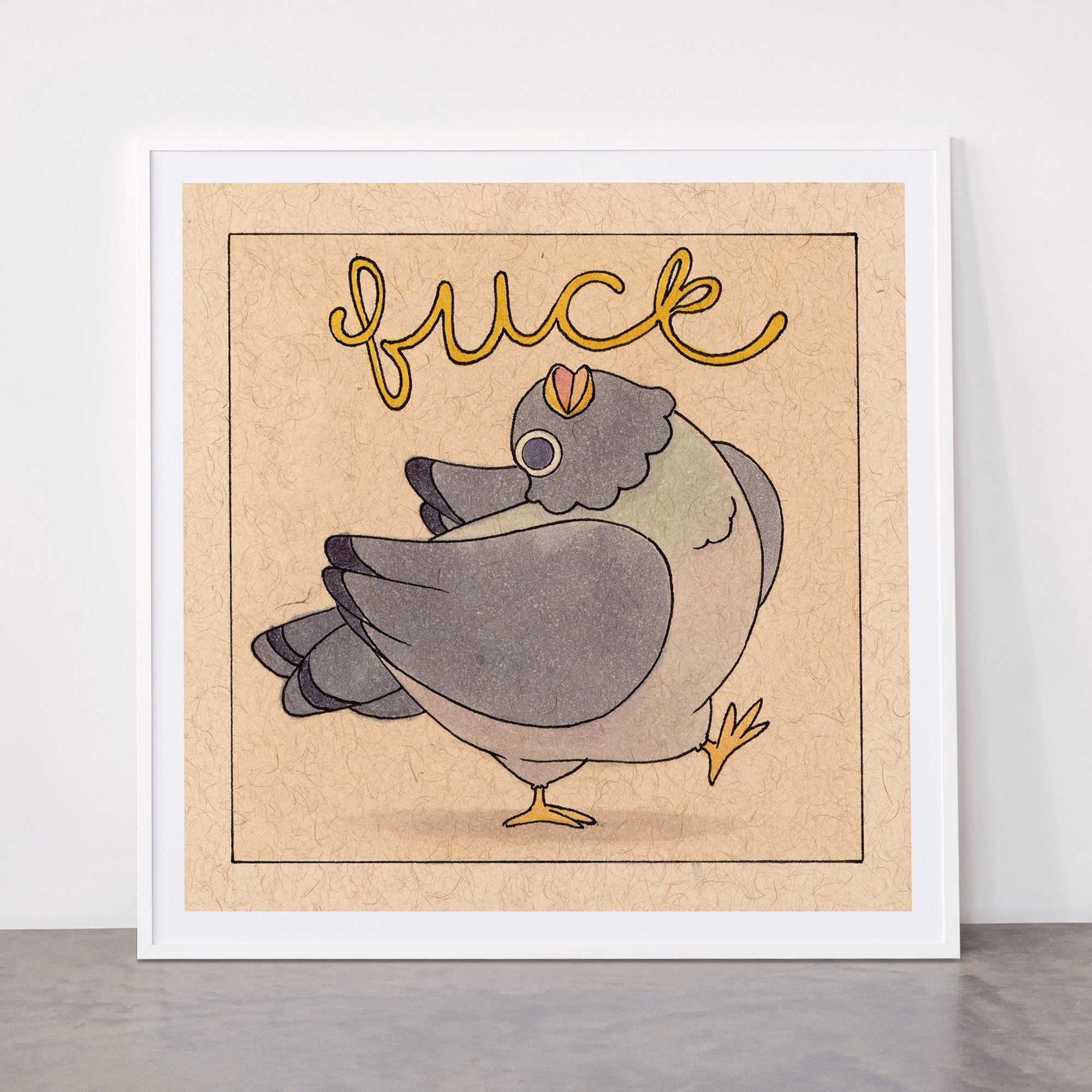 Fuck' Pigeon 02 Framed Art Print