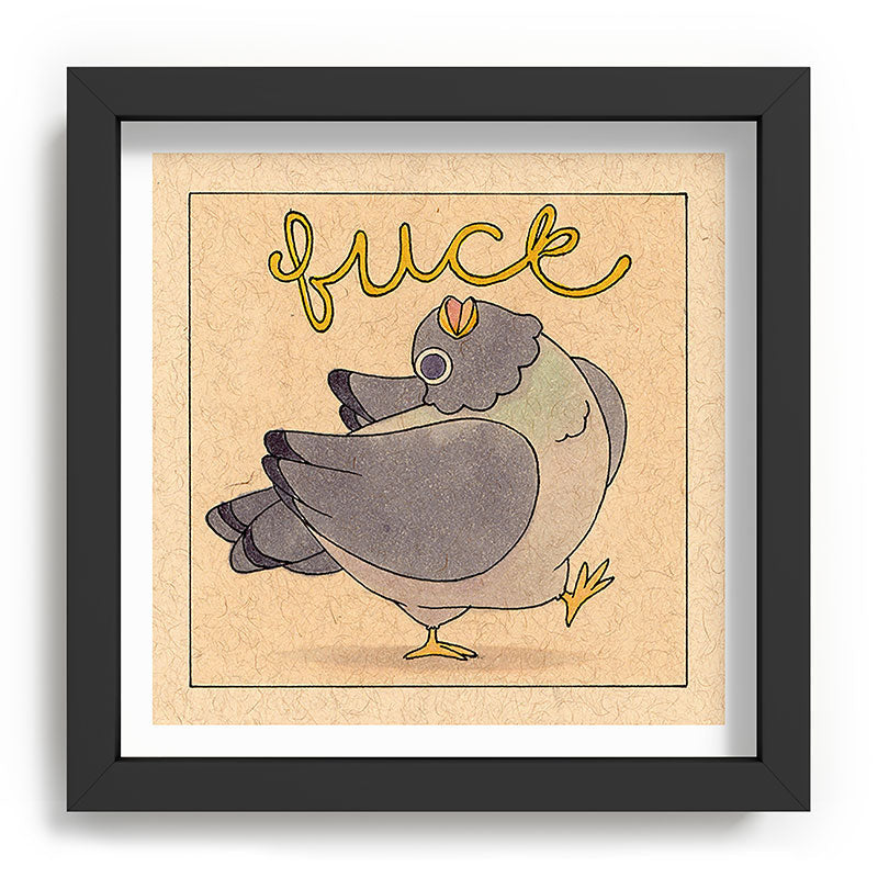 Fuck' Pigeon 02 Framed Art Print