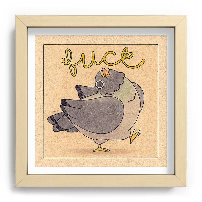 Fuck' Pigeon 02 Framed Art Print