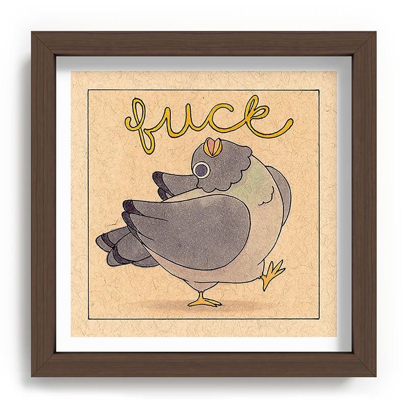Fuck' Pigeon 02 Framed Art Print