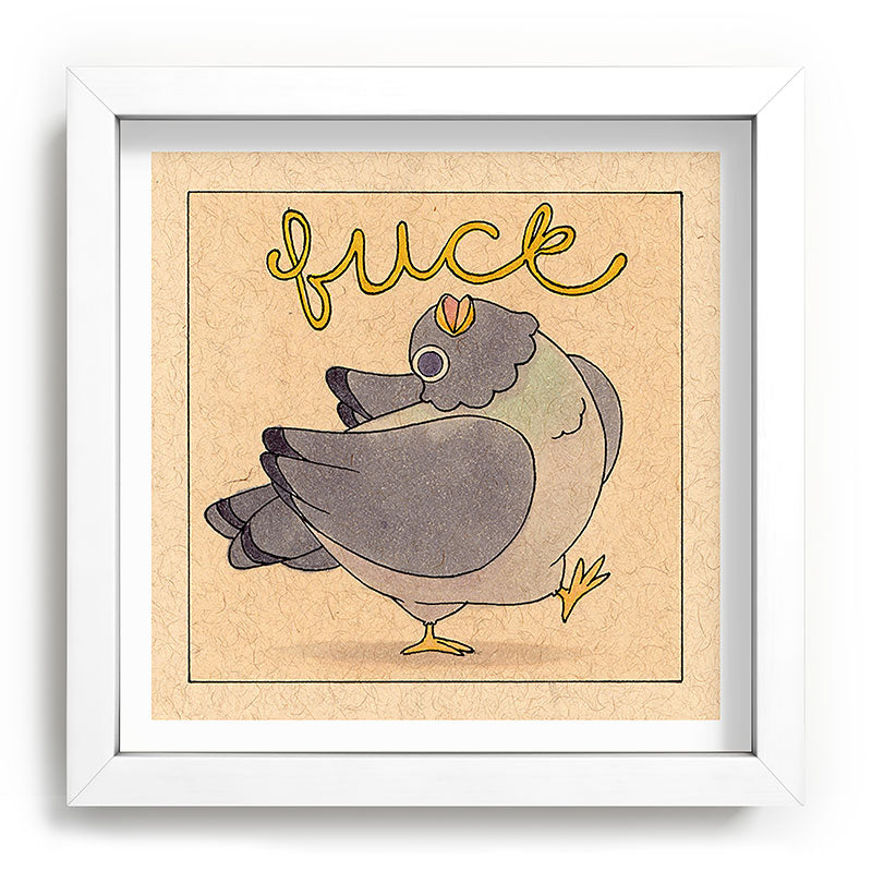 Fuck' Pigeon 02 Framed Art Print