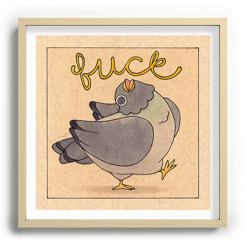 Fuck' Pigeon 02 Framed Art Print