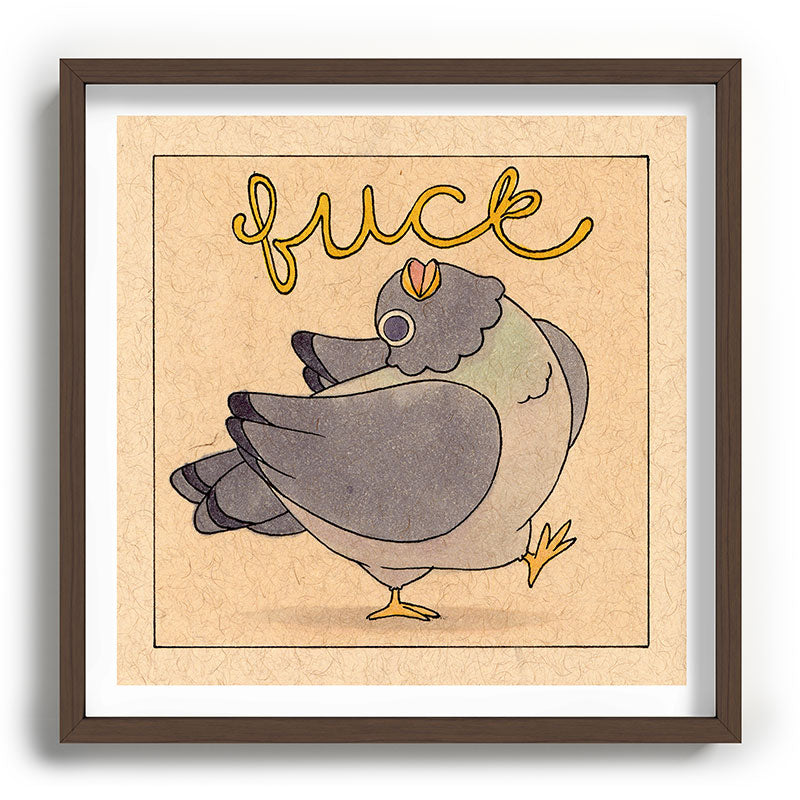 Fuck' Pigeon 02 Framed Art Print