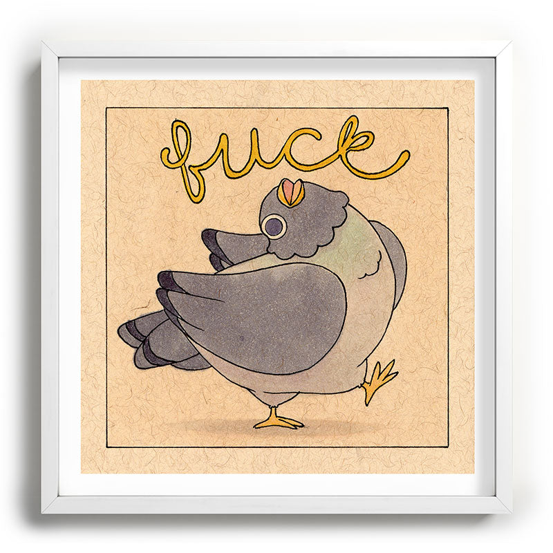 Fuck' Pigeon 02 Framed Art Print