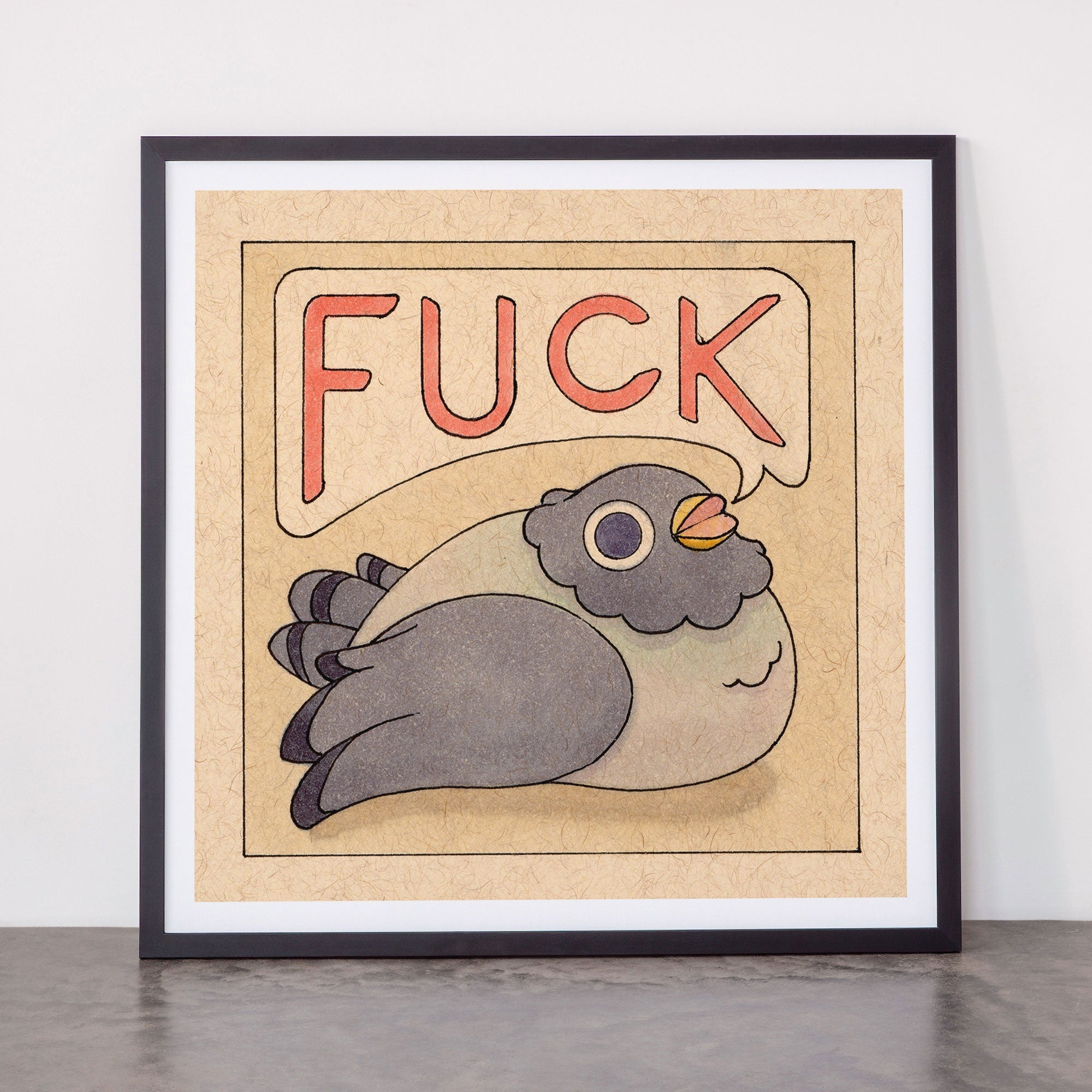 Fuck' Pigeon 03 Framed Art Print
