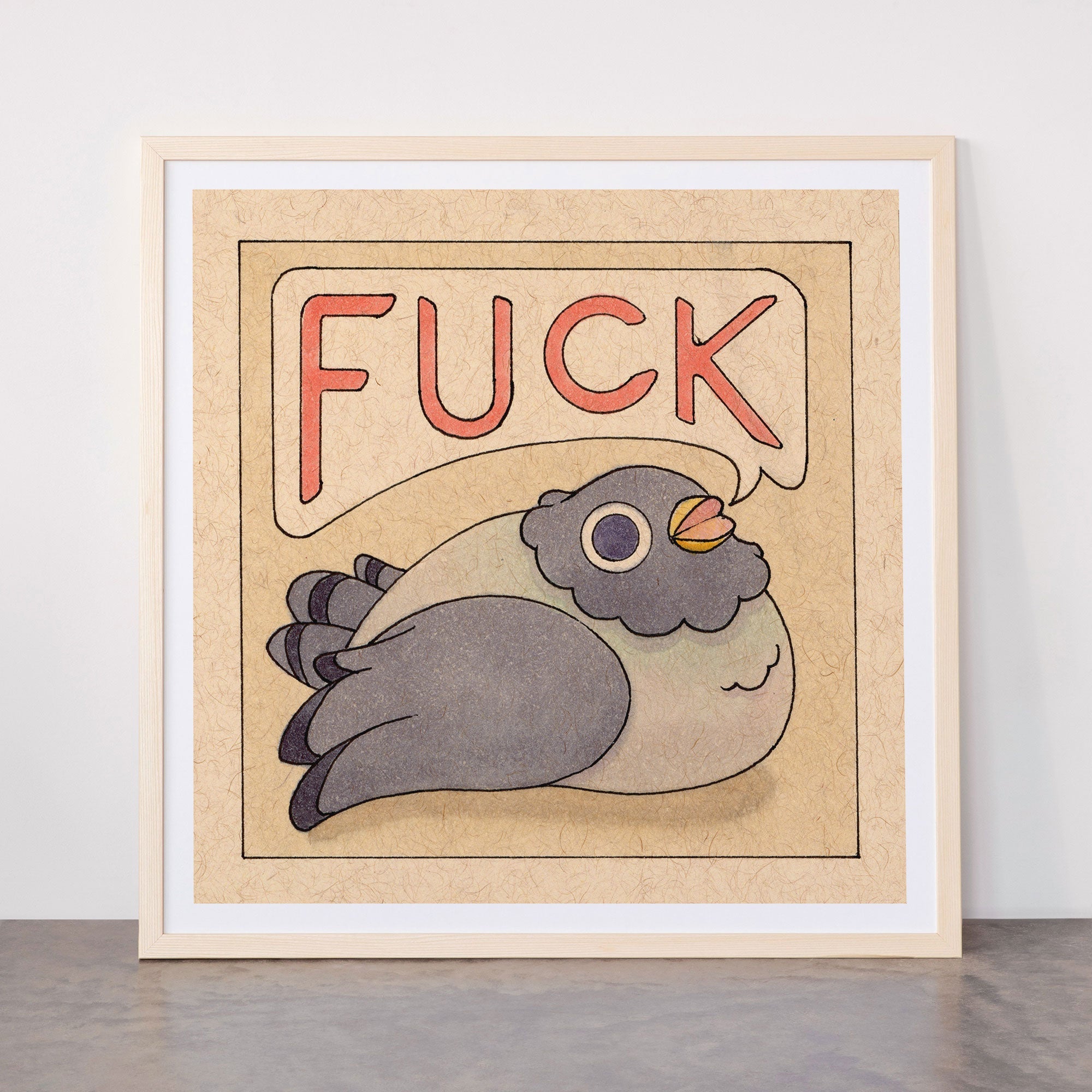 Fuck' Pigeon 03 Framed Art Print