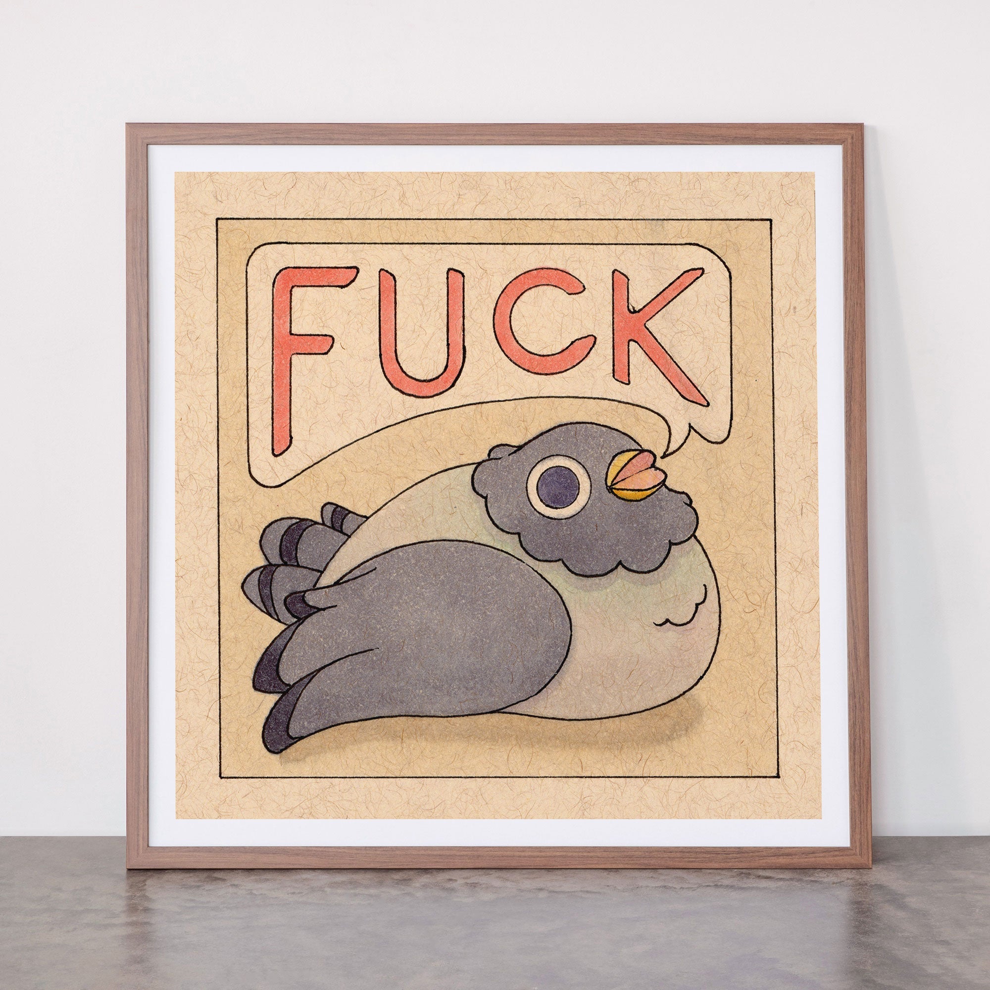 Fuck' Pigeon 03 Framed Art Print