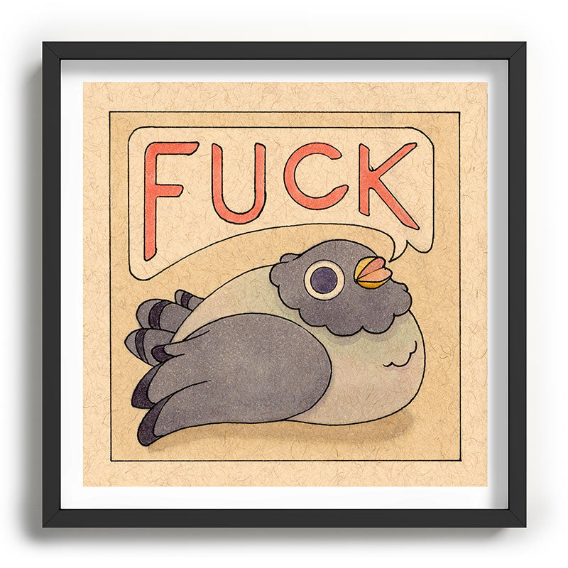 Fuck' Pigeon 03 Framed Art Print