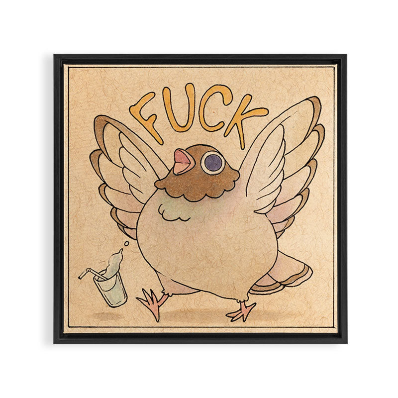 Fuck' Pigeon 04 Framed Canvas Print