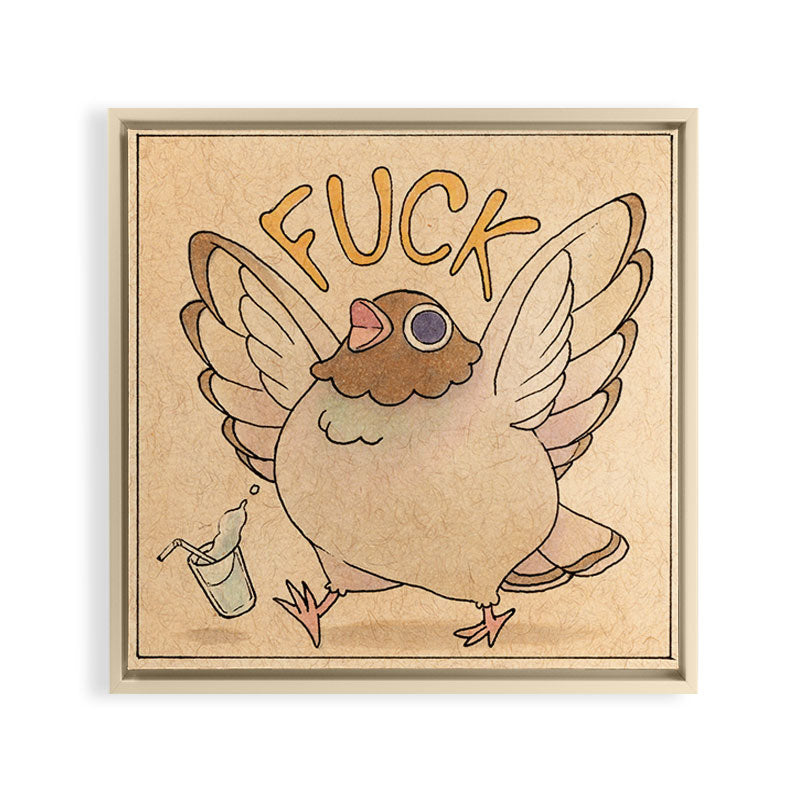 Fuck' Pigeon 04 Framed Canvas Print
