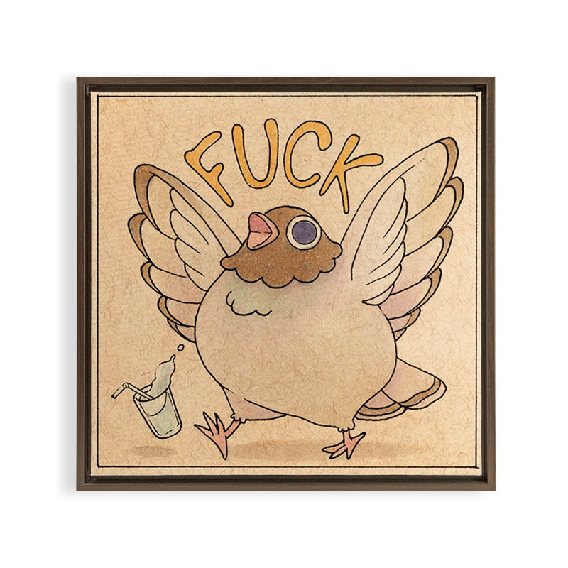 Fuck' Pigeon 04 Framed Canvas Print