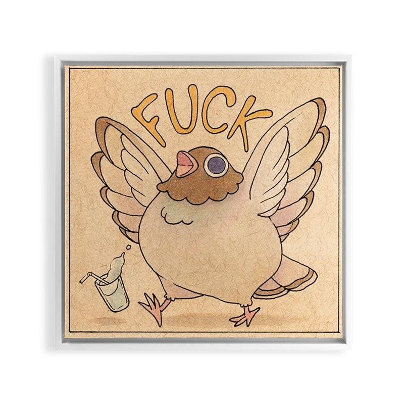 Fuck' Pigeon 04 Framed Canvas Print