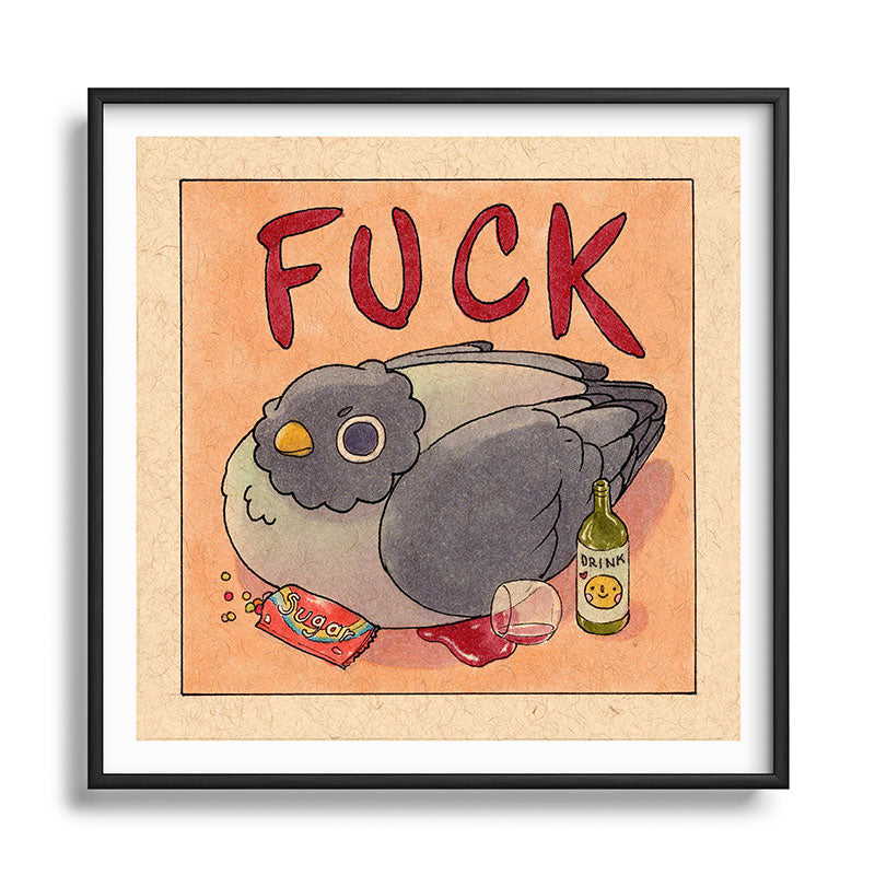 Fuck' Pigeon 05 Framed Art Print