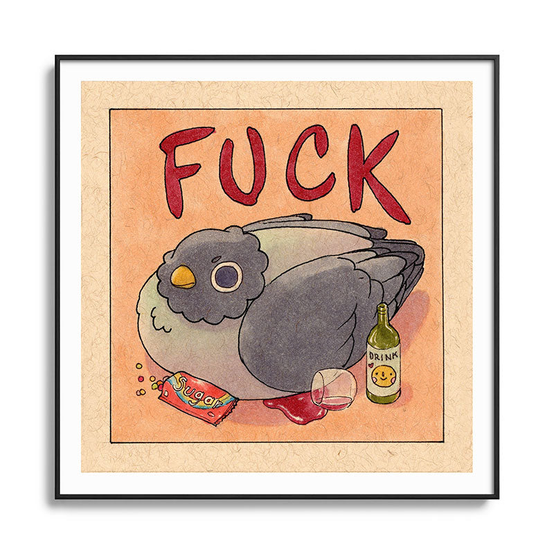 Fuck' Pigeon 05 Framed Art Print