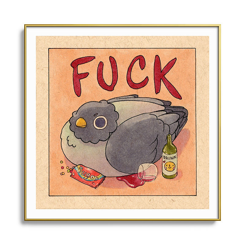 Fuck' Pigeon 05 Framed Art Print