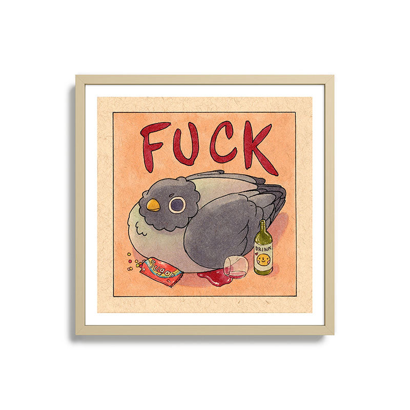 Fuck' Pigeon 05 Framed Art Print