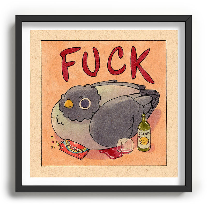 Fuck' Pigeon 05 Framed Art Print