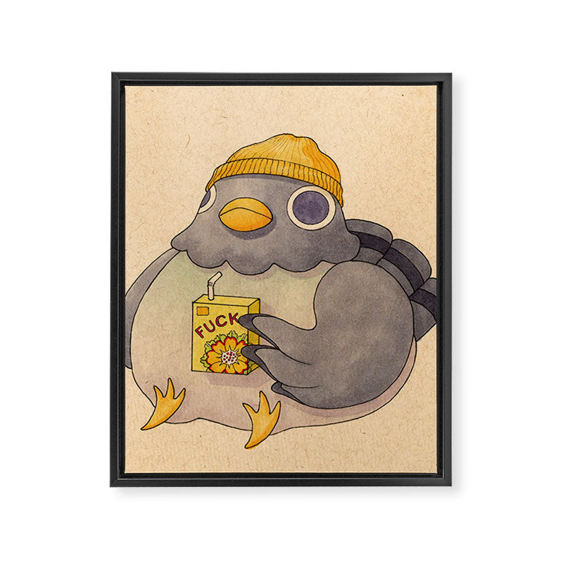 Fuck' Pigeon 07 Framed Canvas Print