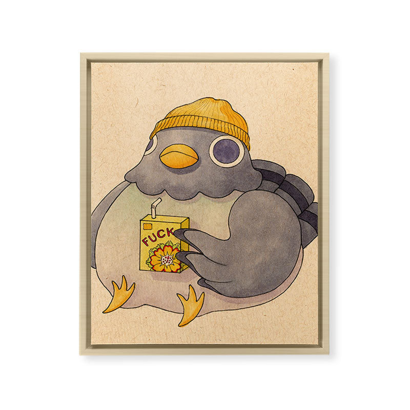Fuck' Pigeon 07 Framed Canvas Print