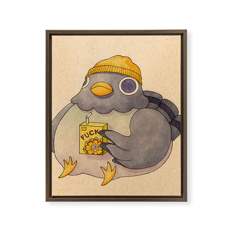 Fuck' Pigeon 07 Framed Canvas Print