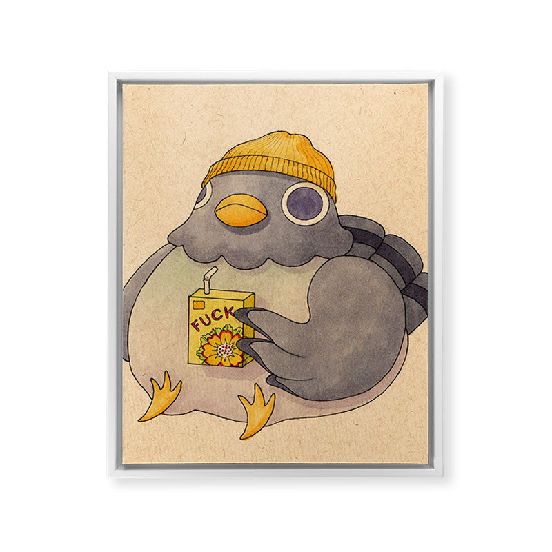 Fuck' Pigeon 07 Framed Canvas Print