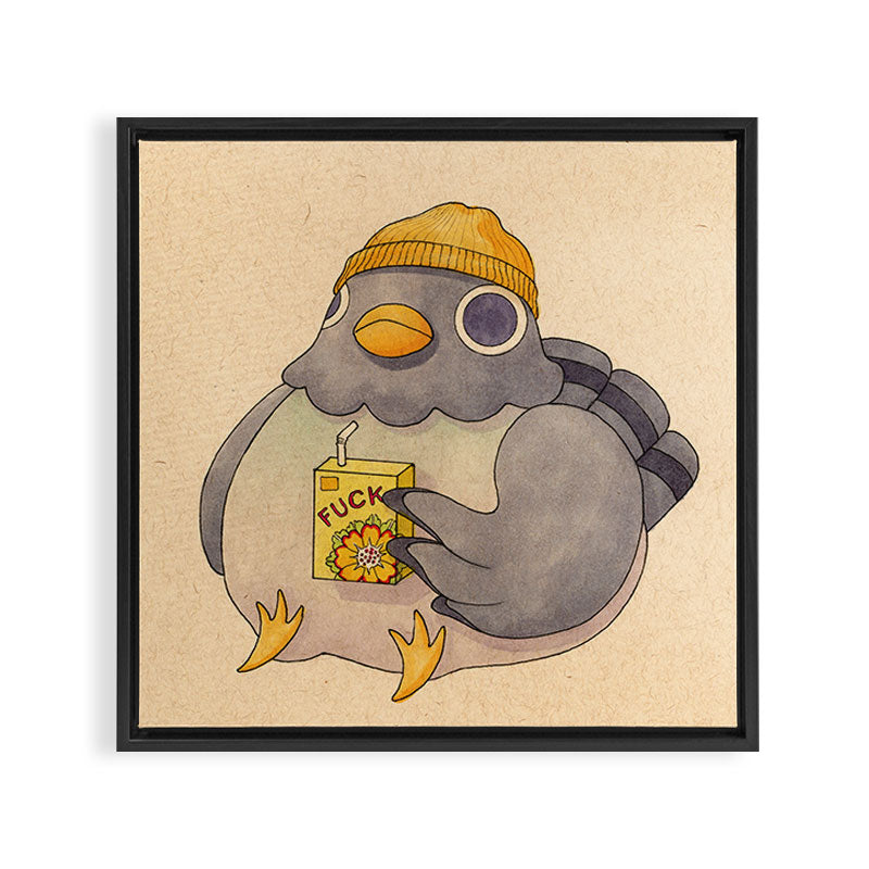 Fuck' Pigeon 07 Framed Canvas Print
