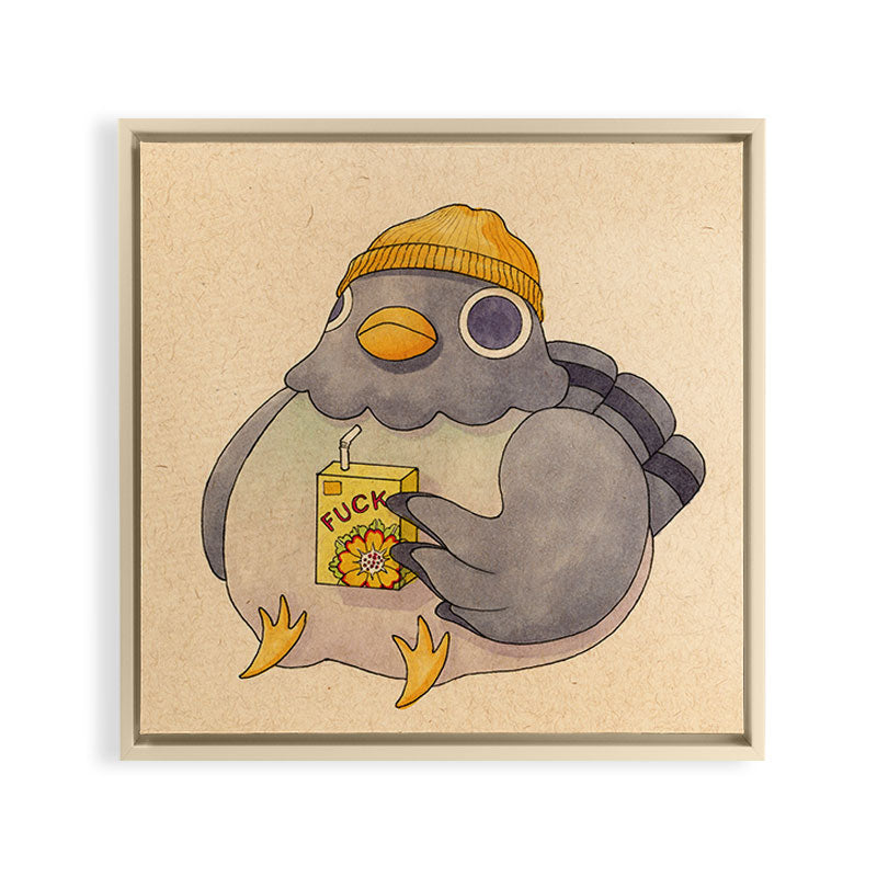 Fuck' Pigeon 07 Framed Canvas Print