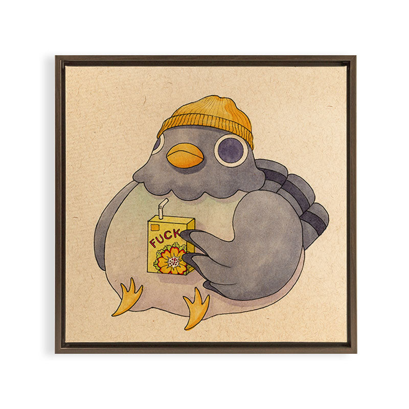 Fuck' Pigeon 07 Framed Canvas Print