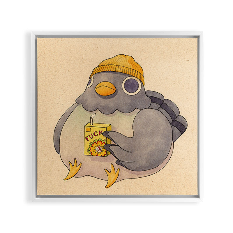 Fuck' Pigeon 07 Framed Canvas Print