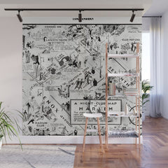 1932 Night-Club Map of Harlem, NY Centerfold from Manhattan Weekly by Elmer Simms Campbell Wall Mural