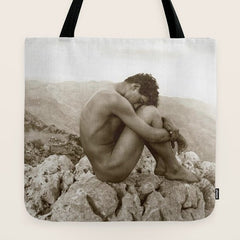 Caino' Male Nude black and white photograph / black and white photography by Wilhem von Gloeden Tote Bag