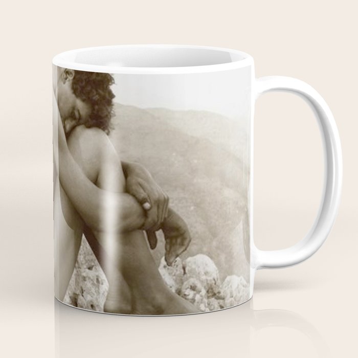 Caino' Male Nude black and white photograph / black and white photography by Wilhem von Gloeden Coffee Mug