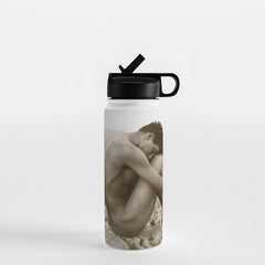 Caino' Male Nude black and white photograph / black and white photography by Wilhem von Gloeden Water Bottle
