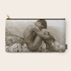 Caino' Male Nude black and white photograph / black and white photography by Wilhem von Gloeden Carry All Pouch