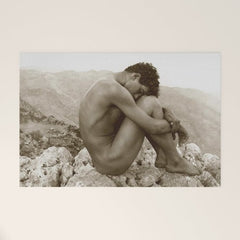 Caino' Male Nude black and white photograph / black and white photography by Wilhem von Gloeden Welcome Mat