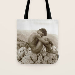 Caino' Male Nude black and white photograph / black and white photography by Wilhem von Gloeden Tote Bag