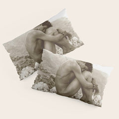 Caino' Male Nude black and white photograph / black and white photography by Wilhem von Gloeden Pillow Sham