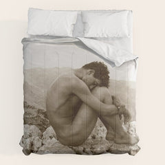 Caino' Male Nude black and white photograph / black and white photography by Wilhem von Gloeden Comforter