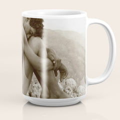 Caino' Male Nude black and white photograph / black and white photography by Wilhem von Gloeden Coffee Mug