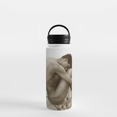 Caino' Male Nude black and white photograph / black and white photography by Wilhem von Gloeden Water Bottle
