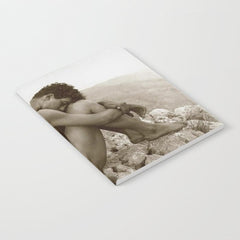 Caino' Male Nude black and white photograph / black and white photography by Wilhem von Gloeden Notebook