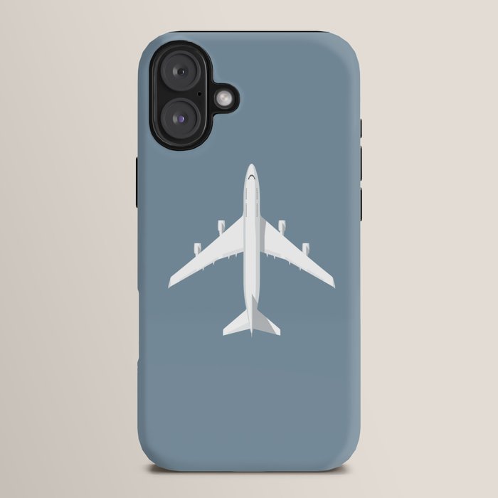 747-400 Jumbo Jet Airliner Aircraft - Slate iPhone Case