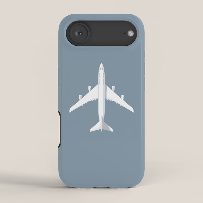 747-400 Jumbo Jet Airliner Aircraft - Slate iPhone Case